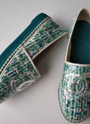 Chanel shoes green