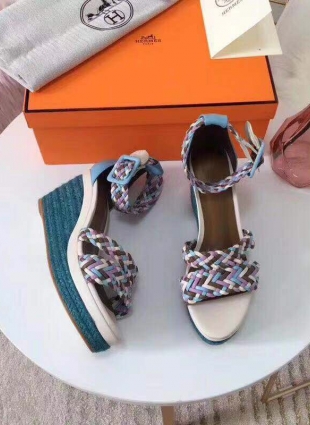 Hermès sandals blue