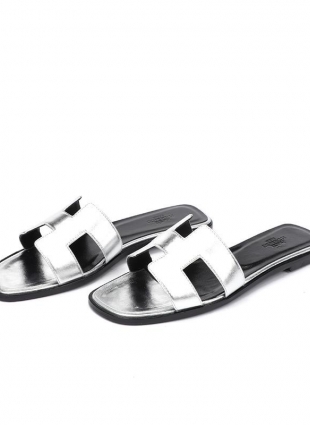 Hermès step-ins silver