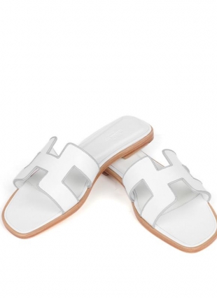 Hermès step-ins white