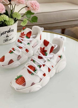 Adidas sneakers white and red