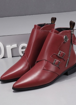 Louis Vuitton boots red