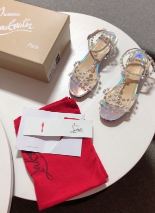 Christian Louboutin sandals silver