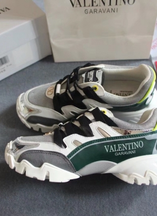 Valentino sneakers gray and green