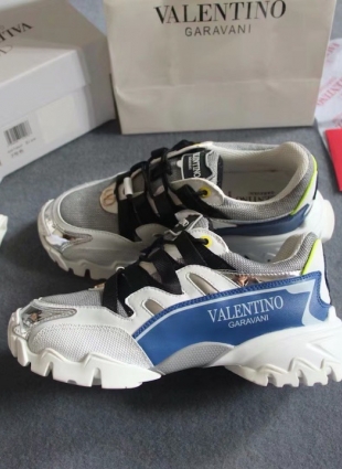 Valentino sneakers gray and dark blue
