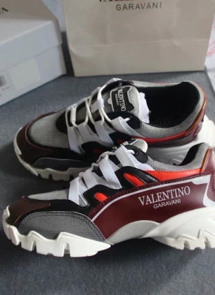 Valentino sneakers gray and burgundy