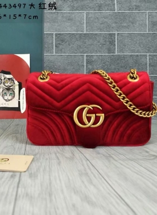 GG bag velvet 26 cm