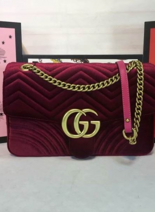 GG bag velvet 31 cm