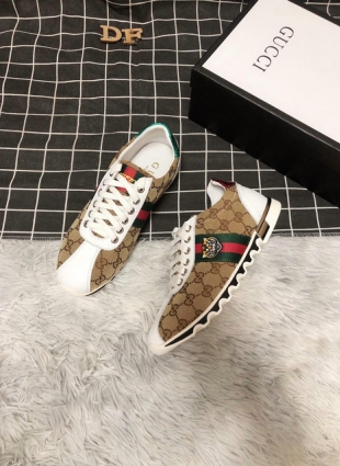 Gucci sneakers brown and white