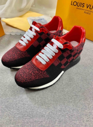 Louis Vuitton sneakers black and red
