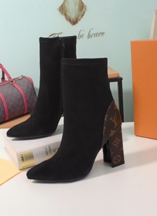 Louis Vuitton boots black and brown