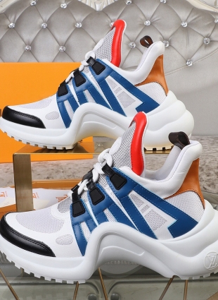Louis Vuitton sneakers white and dark blue