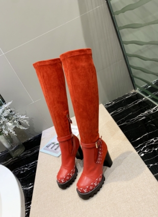 Louis Vuitton boots red