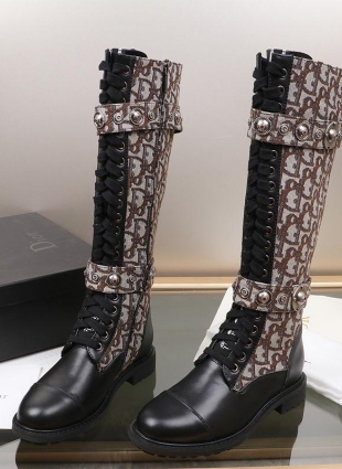 Christian Dior boots black and brown