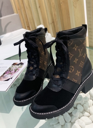 Louis Vuitton boots brown and black