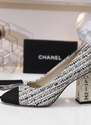 Chanel shoes white and black