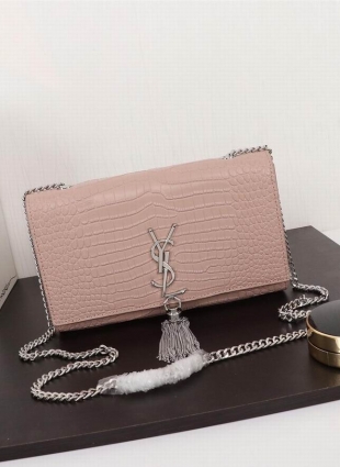 Yves Saint Laurent bag with silver chain