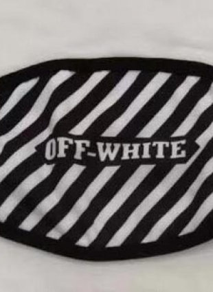 Off white face mask