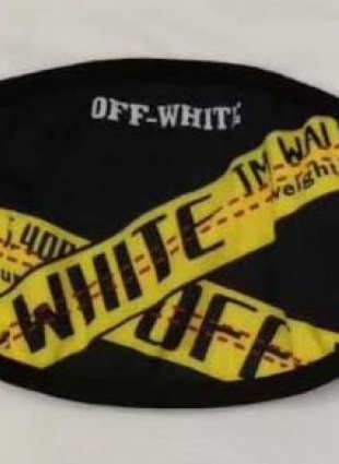 Off white face mask